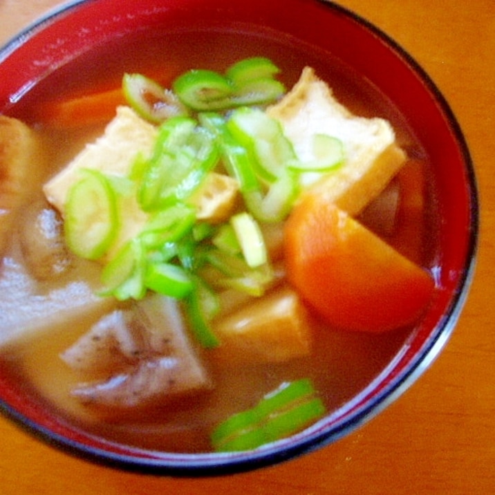 厚揚げで!ボリューム満点けんちん汁